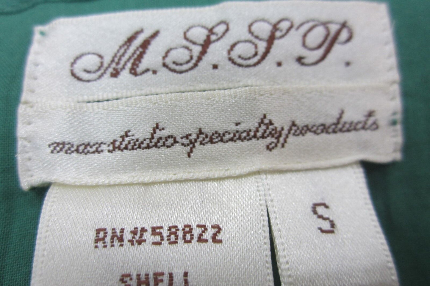 *NICE* MSSP Max Studio Soutache Neck Empire Waist Linen Sundress Green Sz Small