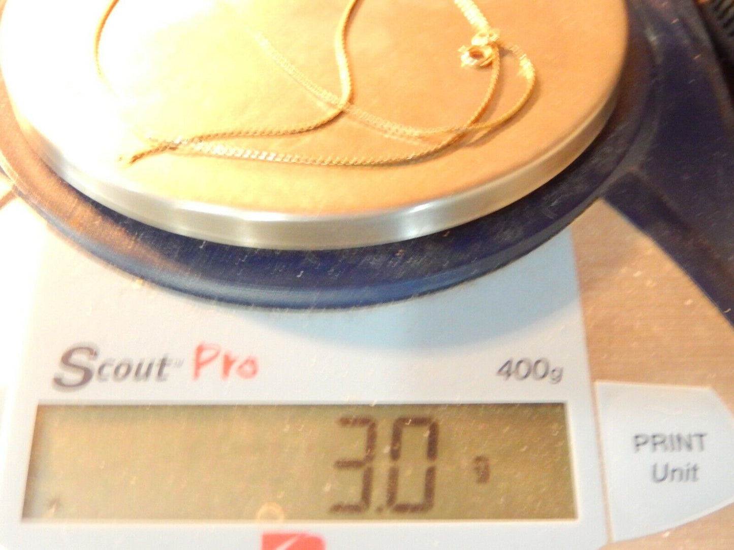 14K Yellow Gold Solid 20.5" 1.5mm Serpentine Style Chain Necklace Grams