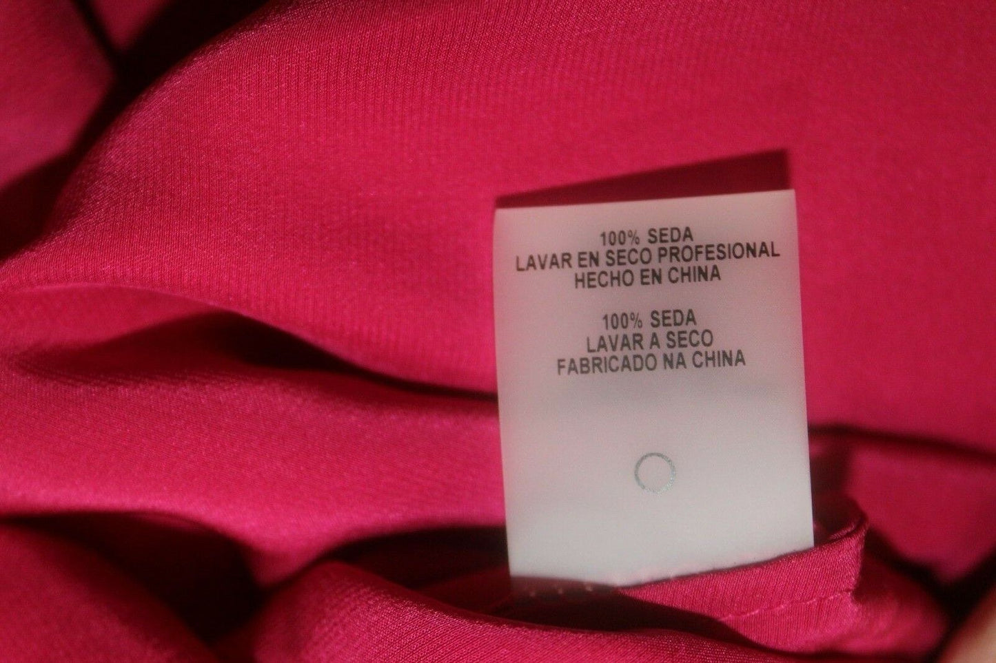 NWT $228. Elie Tahari 100% Silk Fuchsia Cross Front Side Zip Long Sleeve Blouse