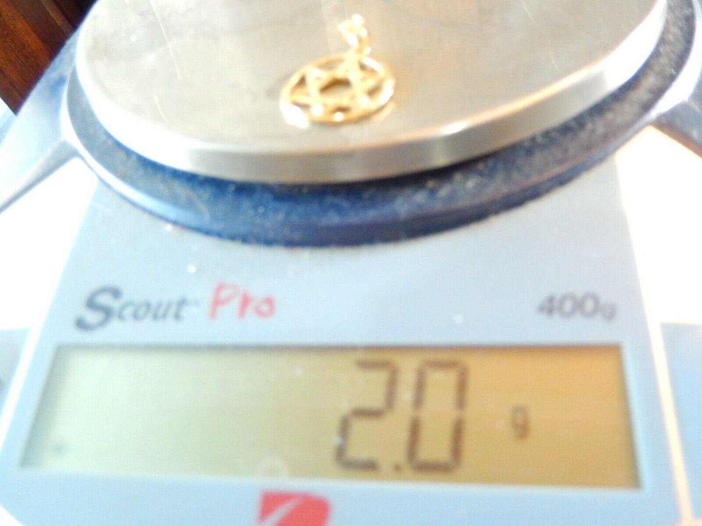 *NEW* 14K Yellow Gold Star of David Charm Pendant For Necklace or Chain - 3/4"