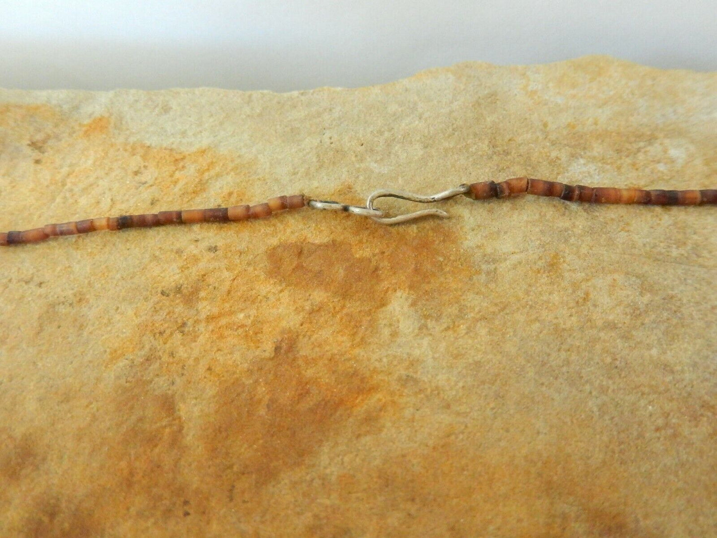 RARE Vintage Fetish Necklace Native Amer. Carved 17 Gemstone Birds 27" Length