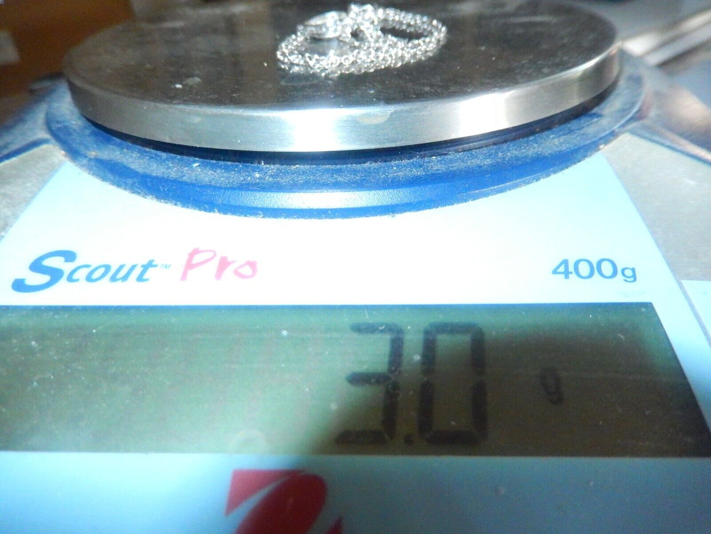 *VINTAGE* 10K WHITE GOLD RUBY AND DIAMOND HEART PENDANT w/18"chain