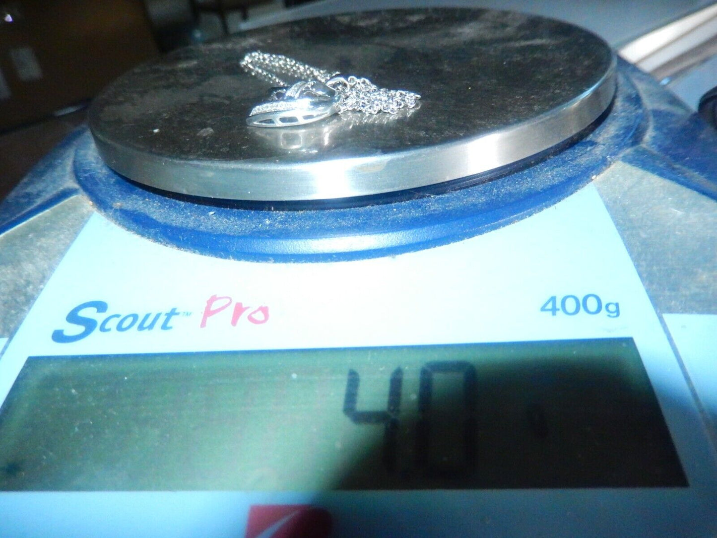 10K White Gold Princess Cut 1/2CT Natural Diamond Heart Pendant w/18"chain