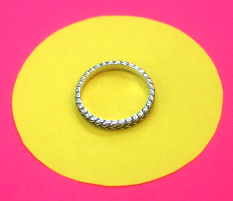 Brighton Decorative Silver Tone Band Ring Size 9.5