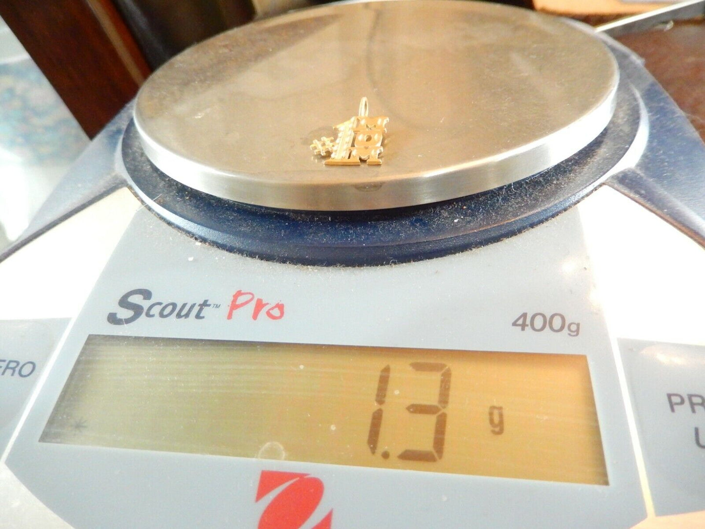 *NEW* 14K Yellow Gold #1 Mom Charm Pendant For Necklace or Chain 7/8" x 5/8"