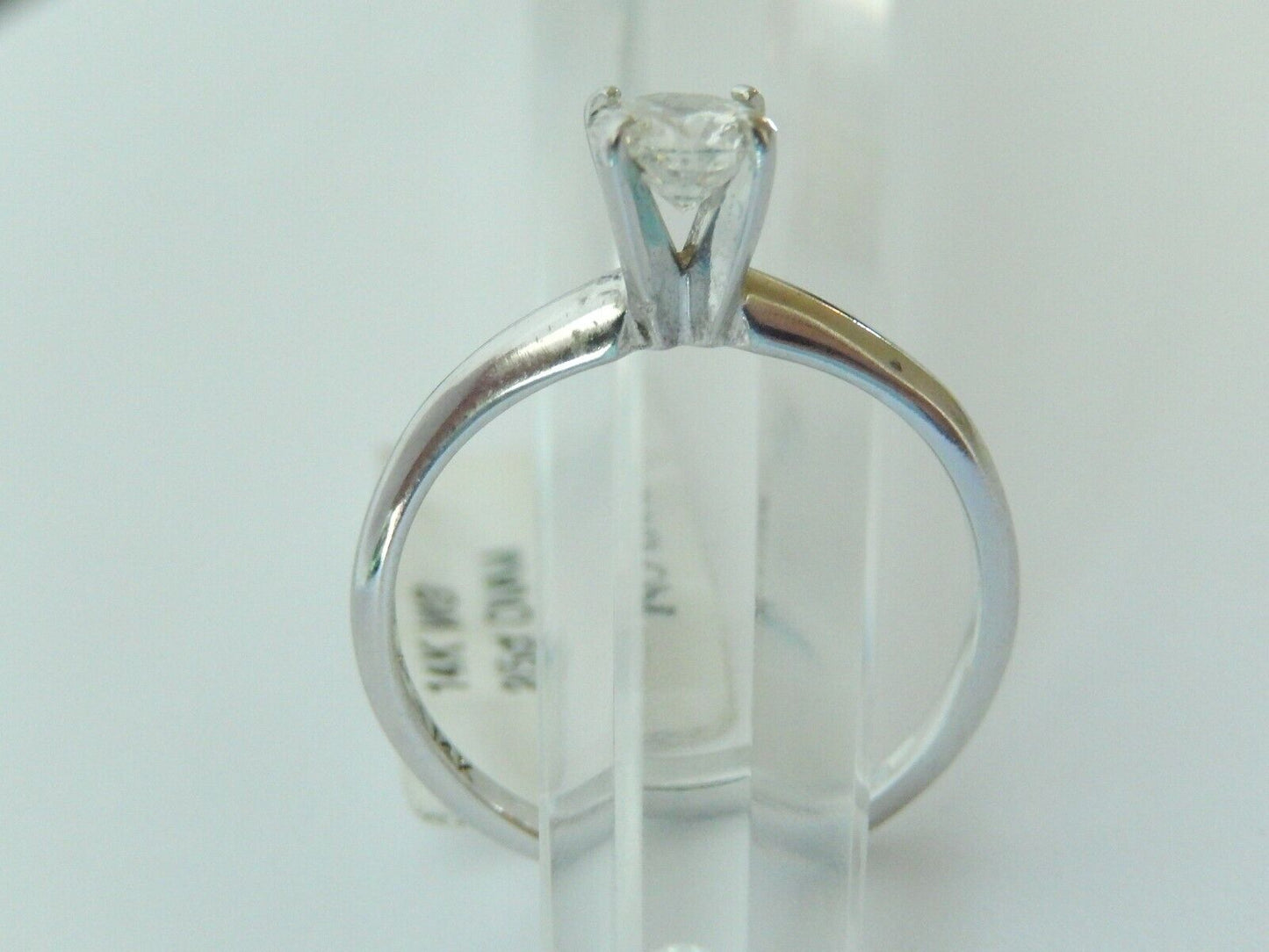 2/5Ct Round Natural Diamond Solitaire Bridal Engagement Ring 14k White Gold Sz 7