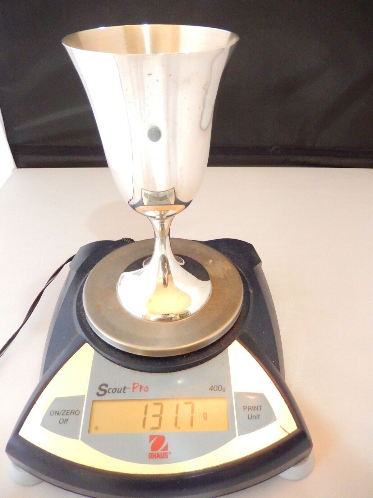 *VINTAGE* One Sterling Silver Water Goblet W. Bell & Co 6.5" tall