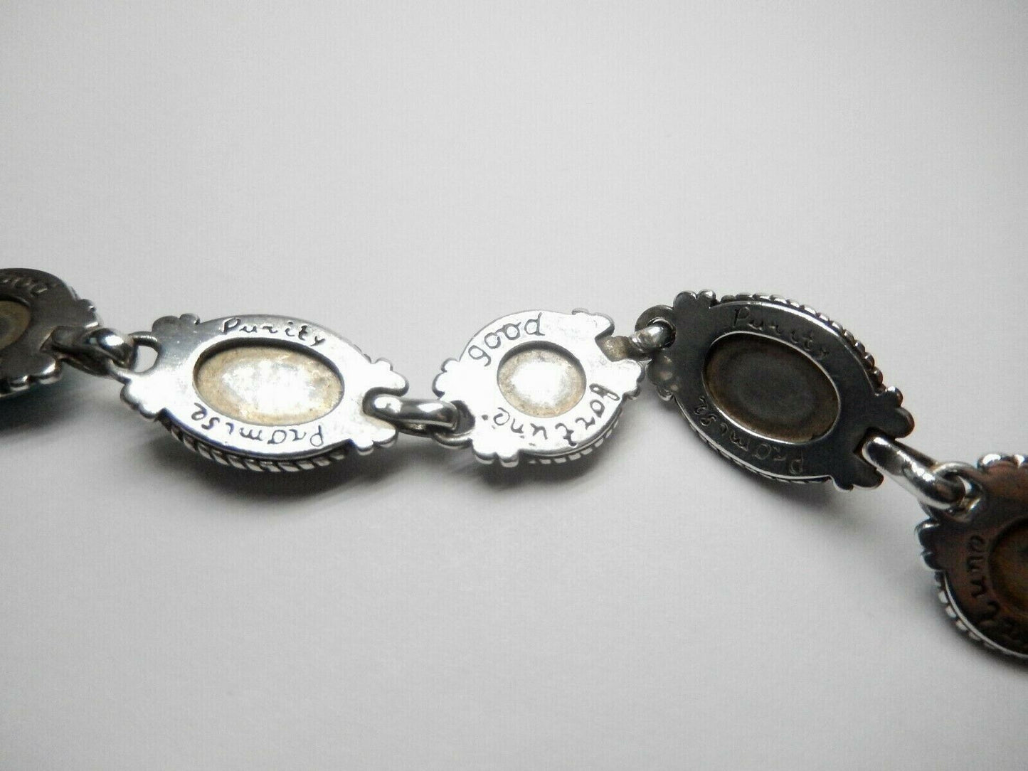 *RETIRED* CAROLYN RELIOS POLLACK STERLING TURQUOISE/MOP PURITY PROMISE BRACELET!