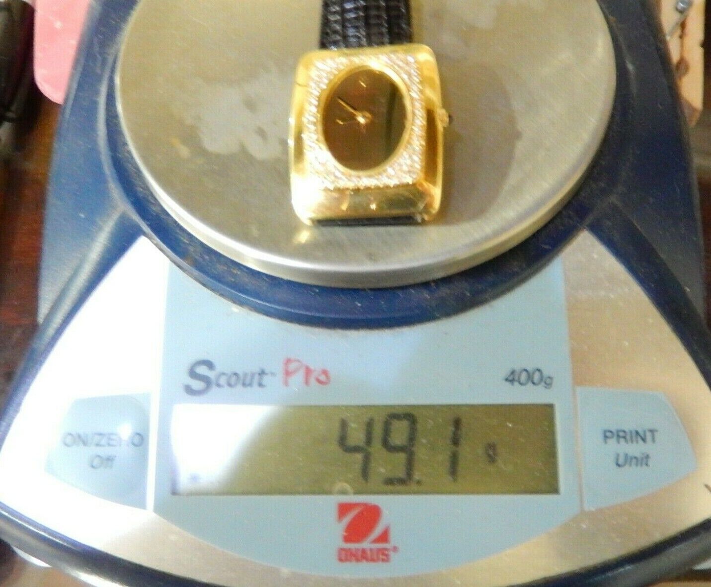 Men's CORUM 18k Yellow Gold & 82 VS Diamond Hand-Winding Watch w/ Leather Band