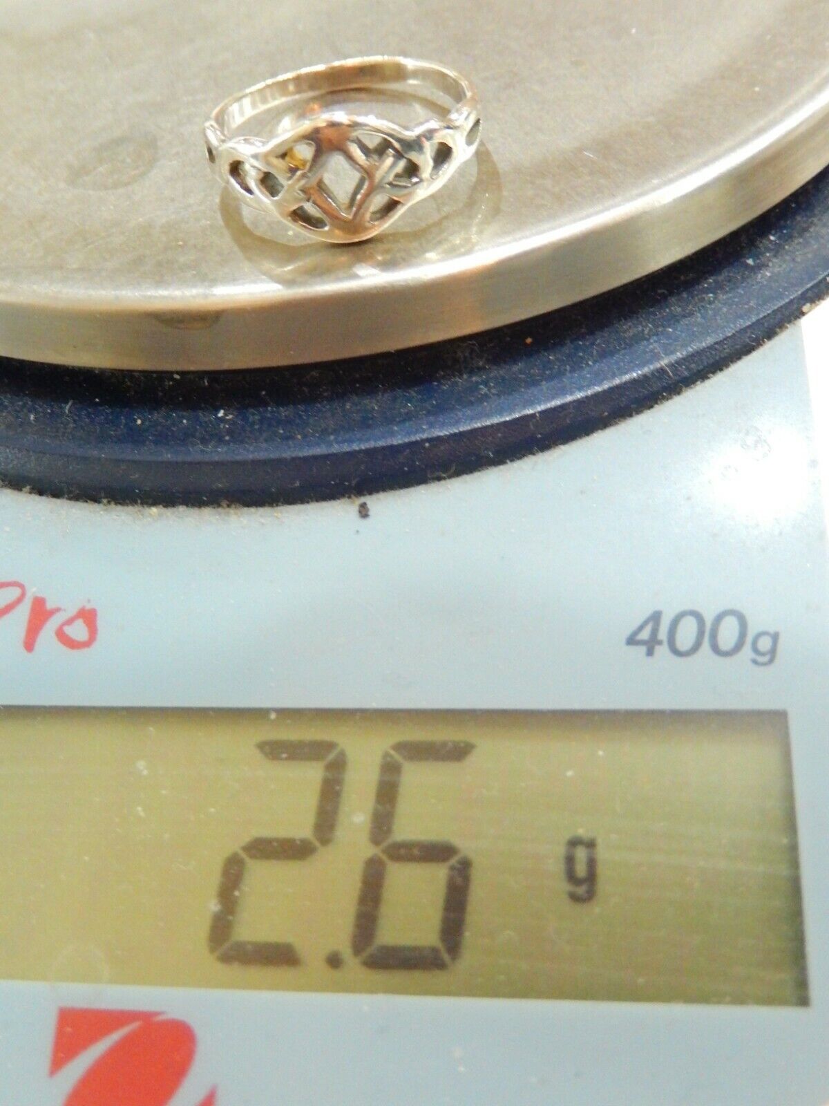 .925 STERLING SILVER FILIGREE RING size 9.5