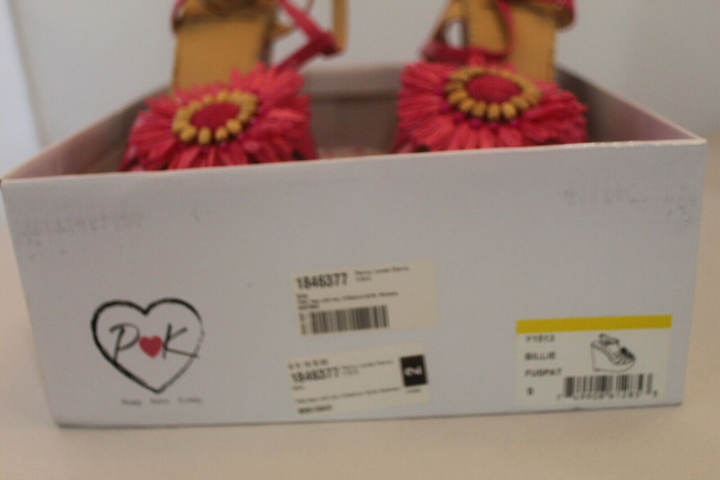 NEW! NIB! Penny Loves Kenny Fuschia Patent BILLIE Flower Platform Wedge Sz 9.5