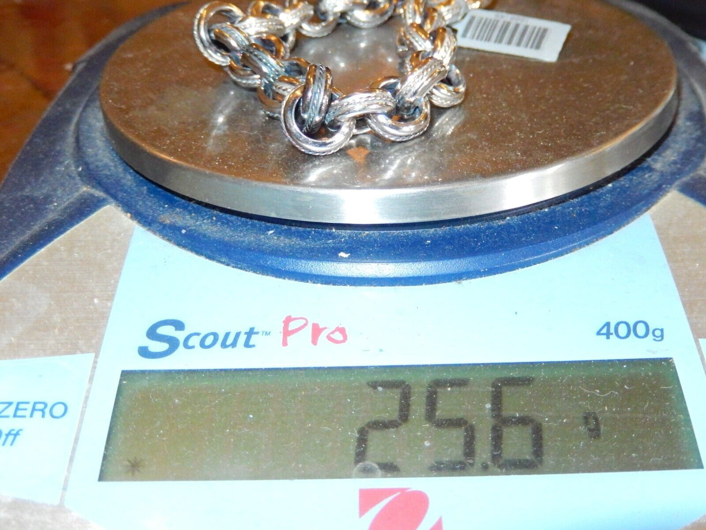*VINTAGE* Italy STERLING Silver 13mm Wide Chunky ROLO Chain Link Bracelet 7.5"