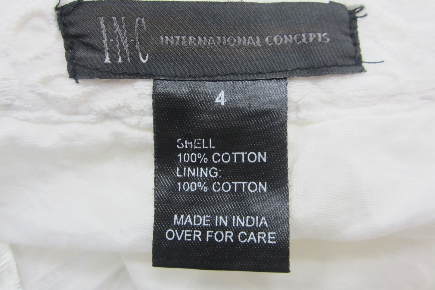 *NICE* INC International Concepts Maxi Skirt, White Knit & Lace Size 4
