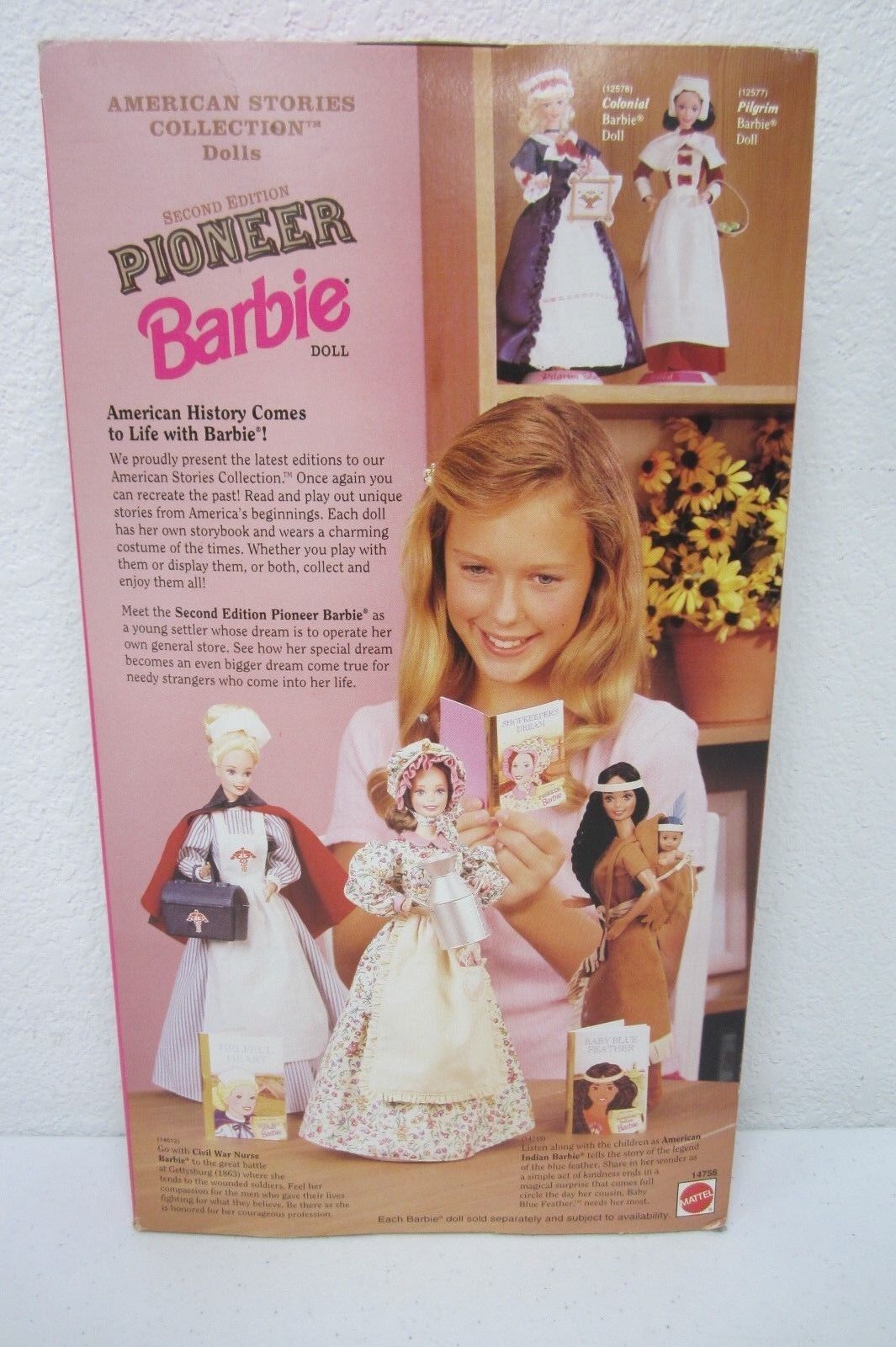 Vintage 1995 American Stories Collection 2nd Edition Pioneer Barbie #14756 NIB