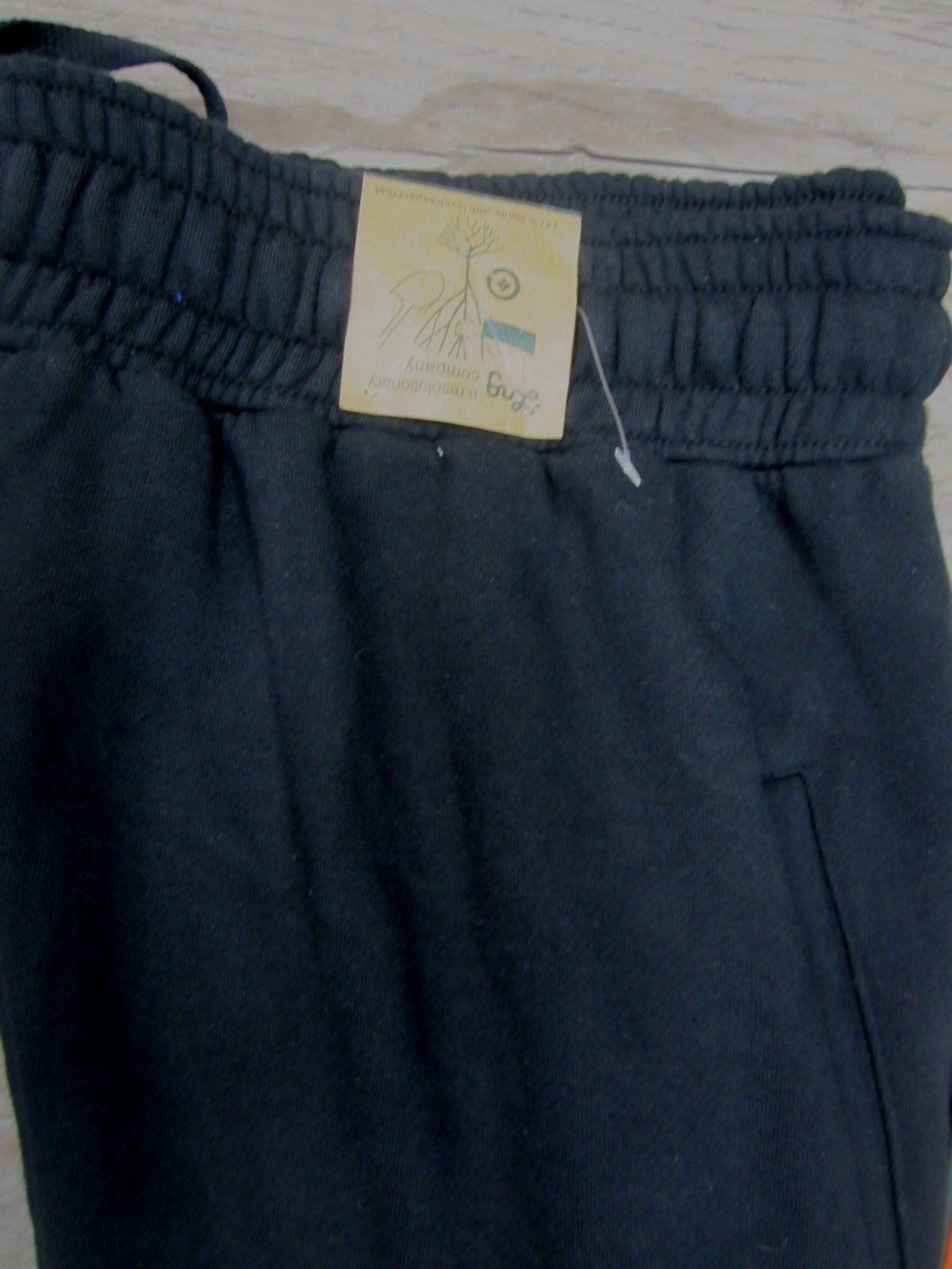 L.R.G. GENUINE JOGGER PANTS BLACK THICK COTTON MEN SZ LARGE XXXXXL