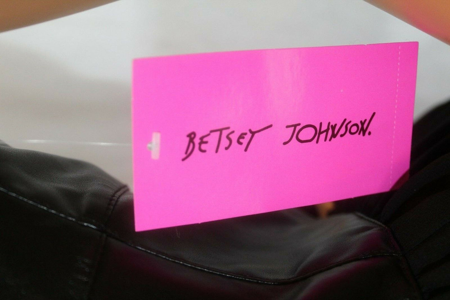 *NWT* $138. Betsey Johnson Black Chiffon & Faux Leather Strapless Maxi Dress 12