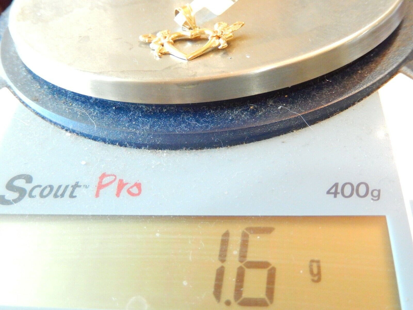 *NEW* 14k Yellow Gold Polished Heart and Angels Pendant