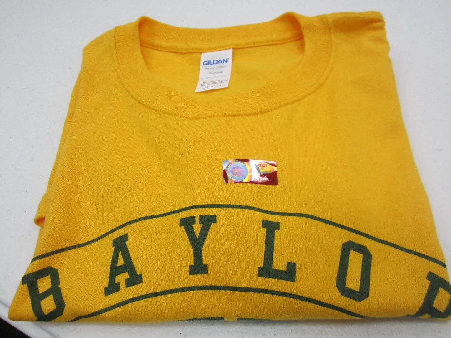 NWT Baylor University Gildan Unisex T Shirt Solid 100% Cotton Short Sleeve Siz L