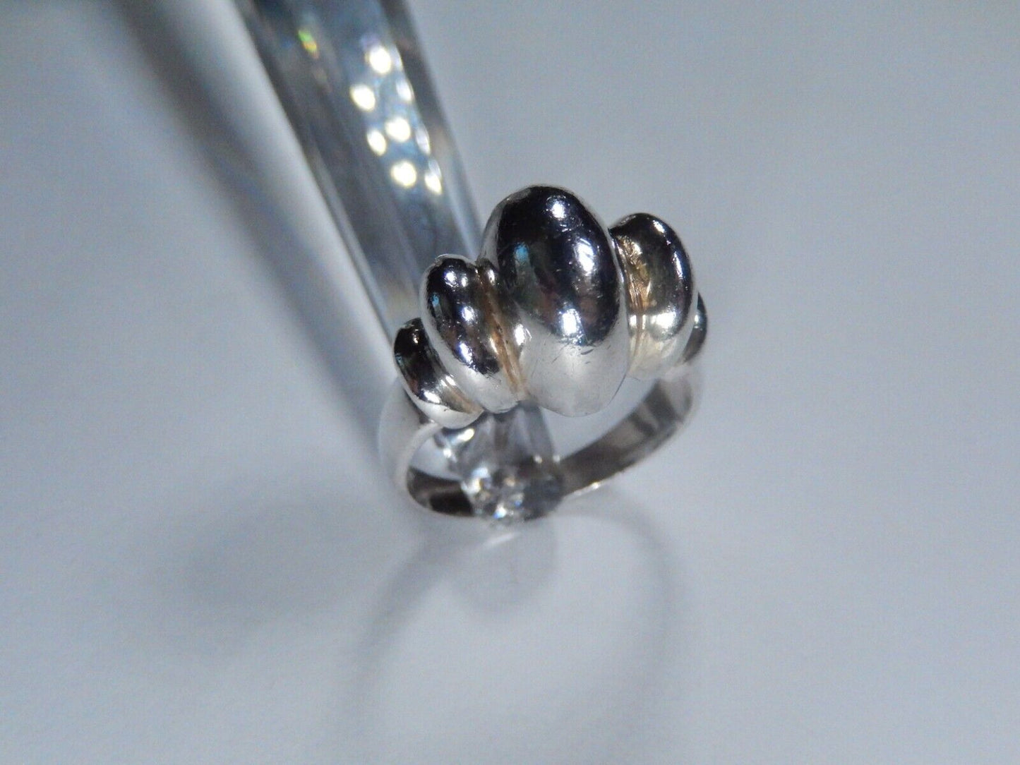 *VINTAGE*  Stunning Sterling Silver 925 Ribbed/Scalloped Dome Ring 8.1g Size 8.5