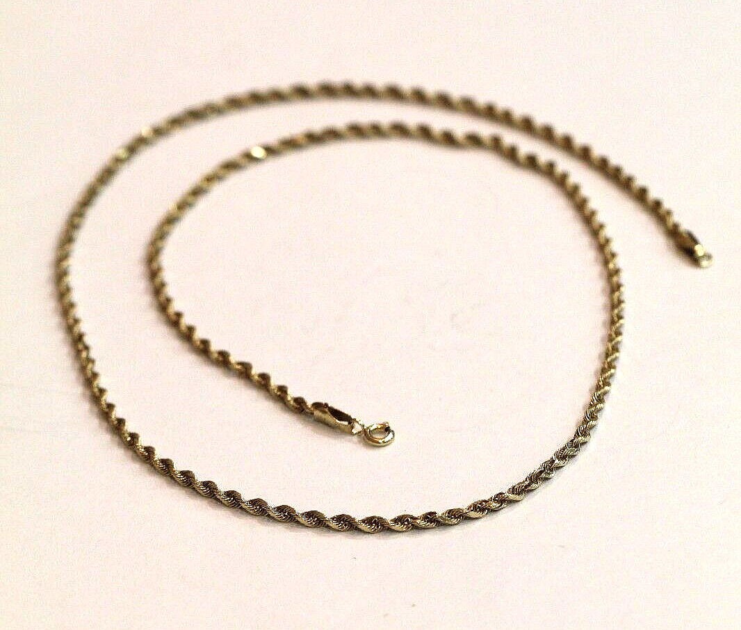 10k Yellow Gold Solid Diamond Cut Rope Chain (2.75 mm) - 8.7 grams