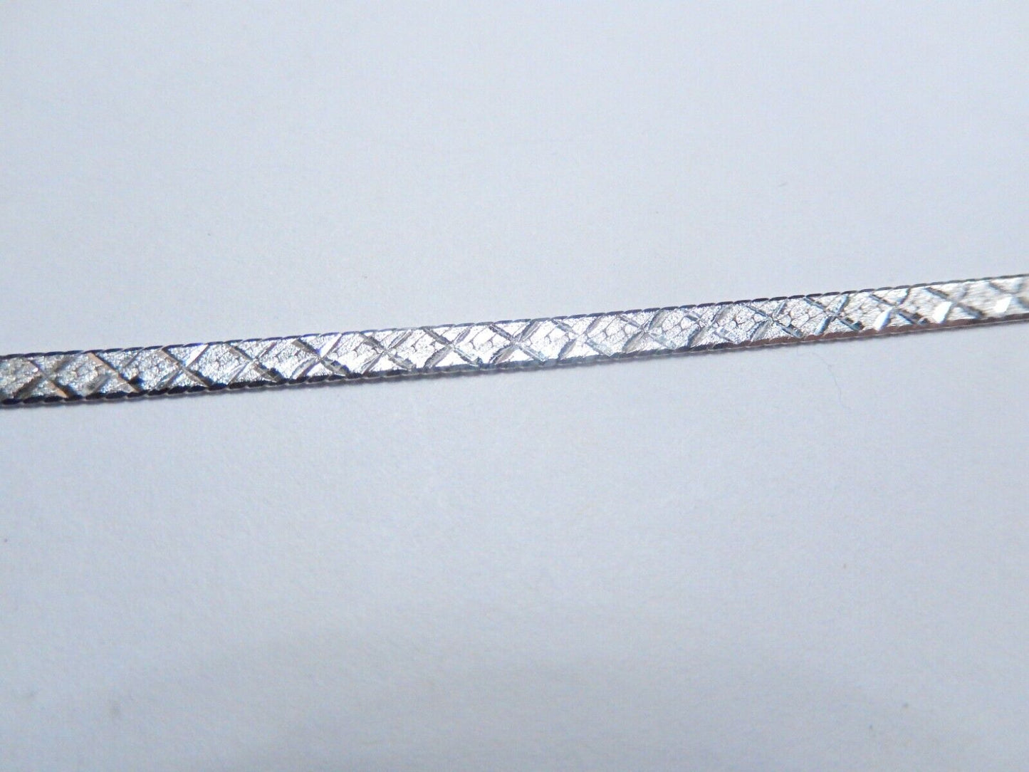 Milor Italy 925 Sterling Silver 2.6mm Wide Herringbone Diamond Cut 8" Bracelet