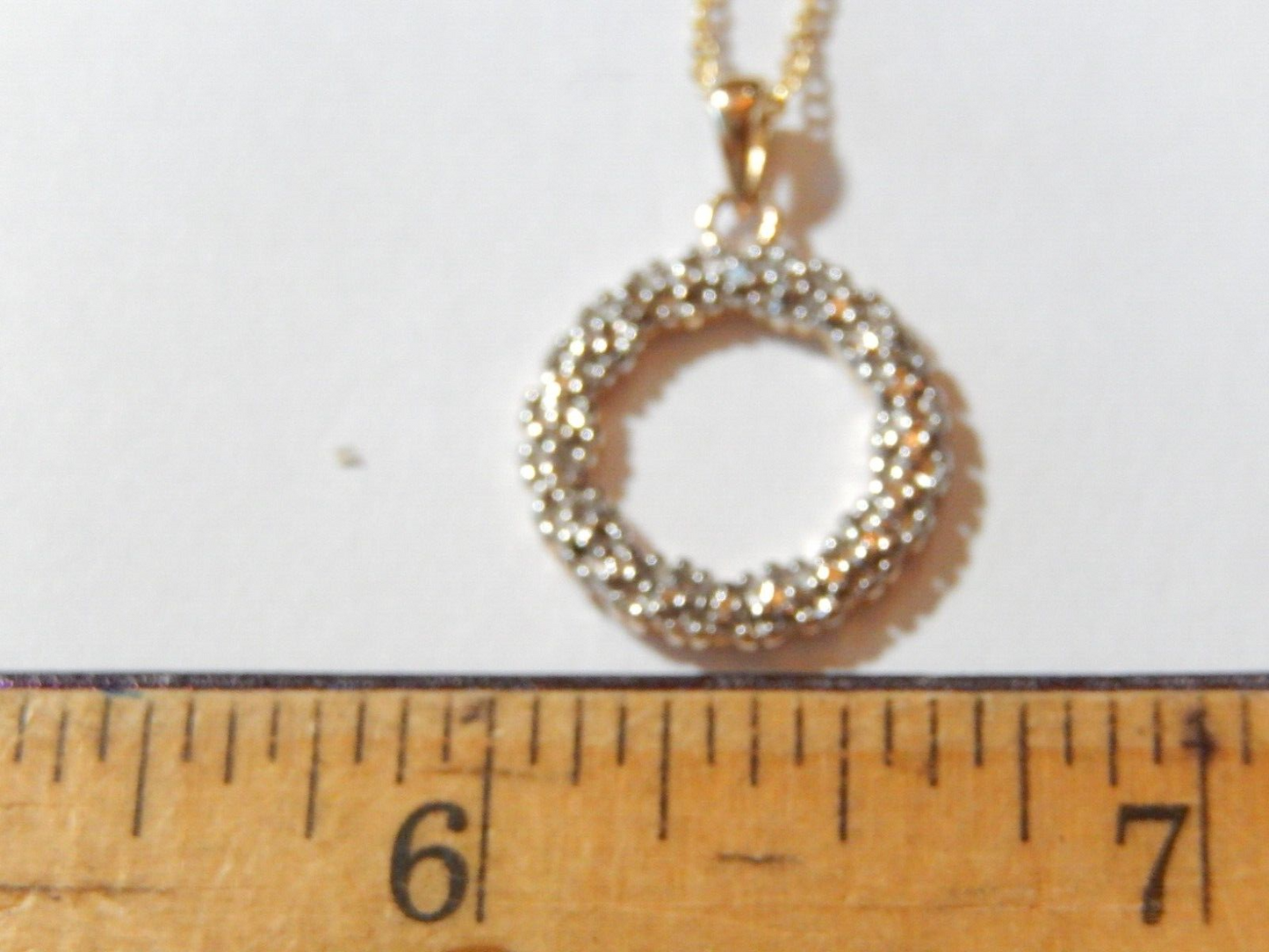 Ross Simon Gold Vermeil Sterling Silver Eternal Diamond Pendant w18 Chain