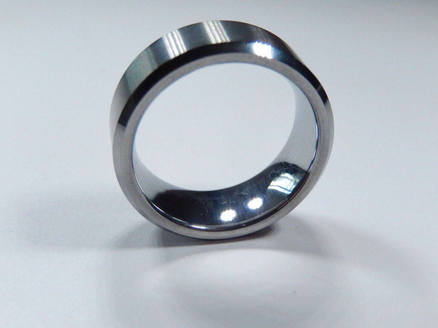 *NEW* Tungsten Carbide 8 mm Flat Brushed Silver Comfort Fit Wedding Ring Sz 14