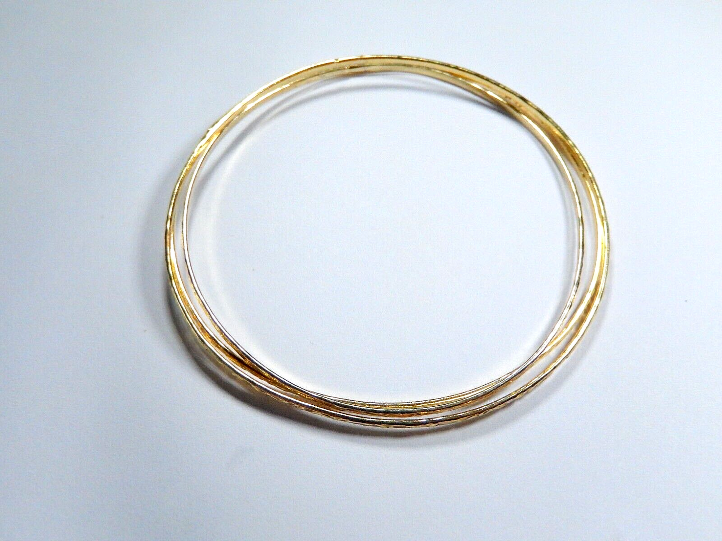 GOLD VERMEIL STERLING  SET OF 3 STACK BRACELET BANGLES