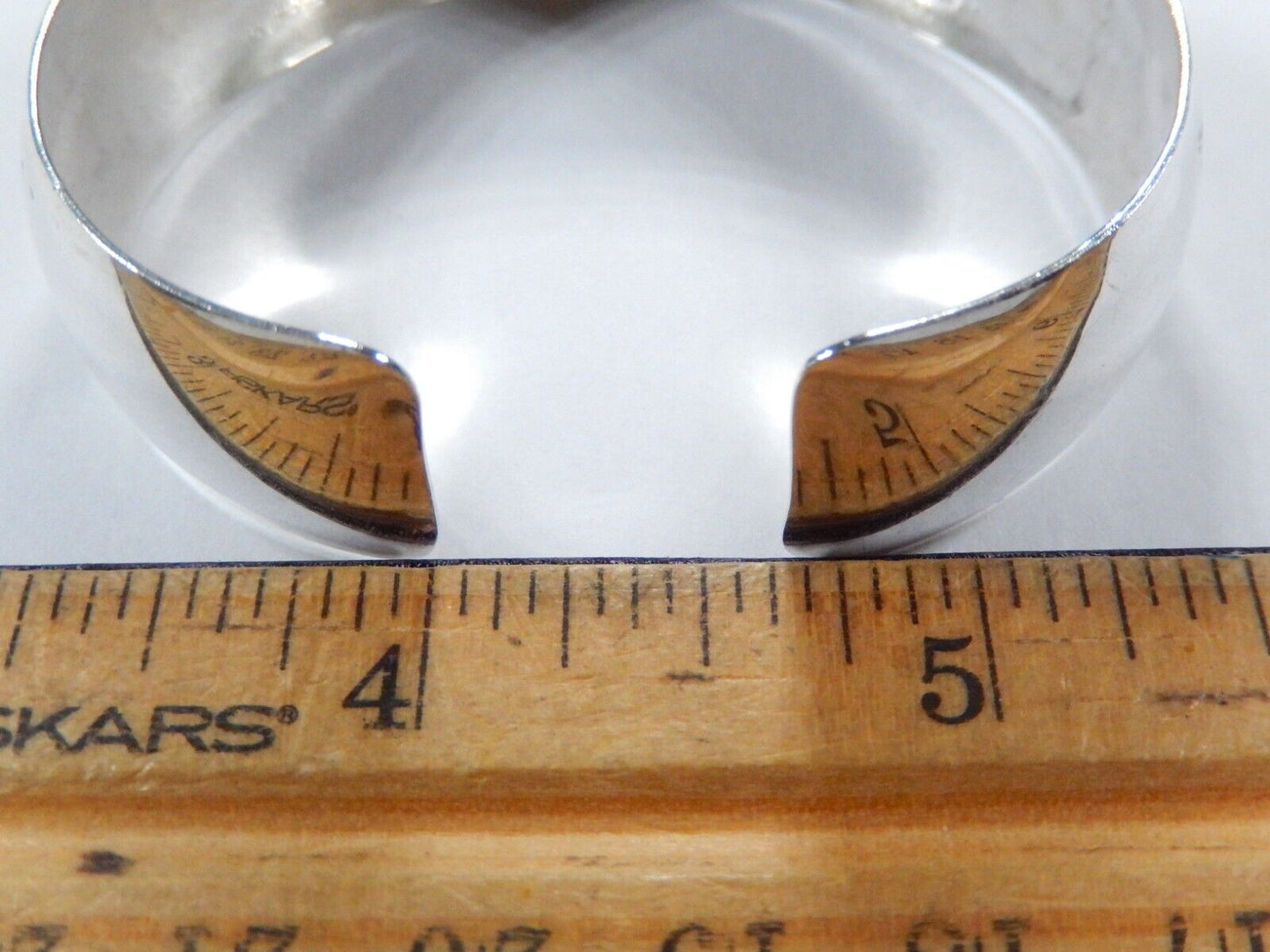 *VINTAGE* "V.R. IHMSS"  Sterling Silver and Gold Fill Cuff 17mm Wide Bracelet