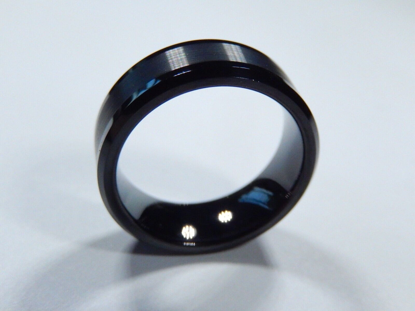 *NEW* 8mm Tungsten Carbide Black Brushed Comfort Fit Wedding Band Sz 8.5