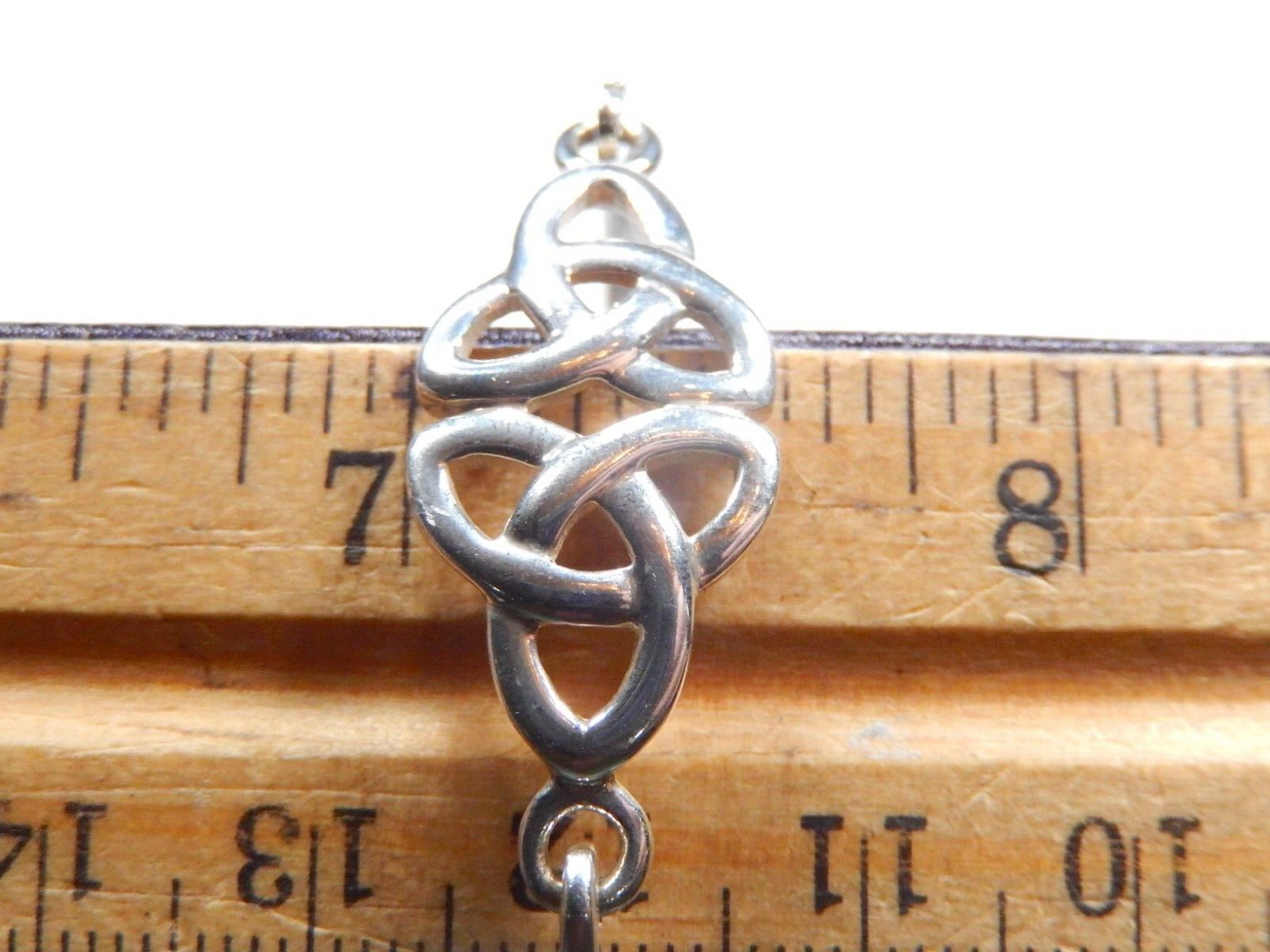 VINTAGE - STERLING SILVER HOOK ON BANGLE BRACELET FITS 6.5" - 7" WRIST