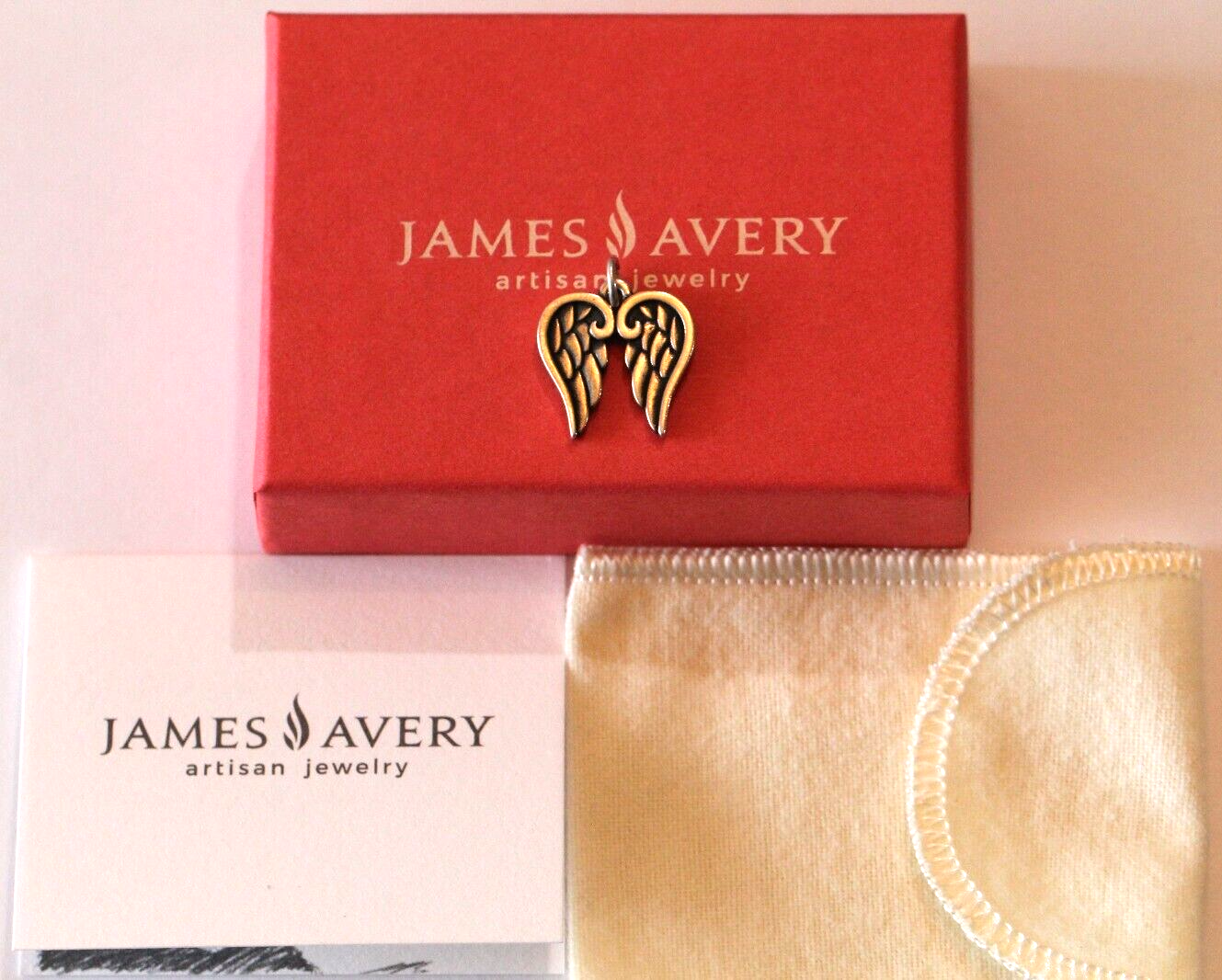 James Avery Sterling Silver Guardian Angel Wings  Charm Or Pendant