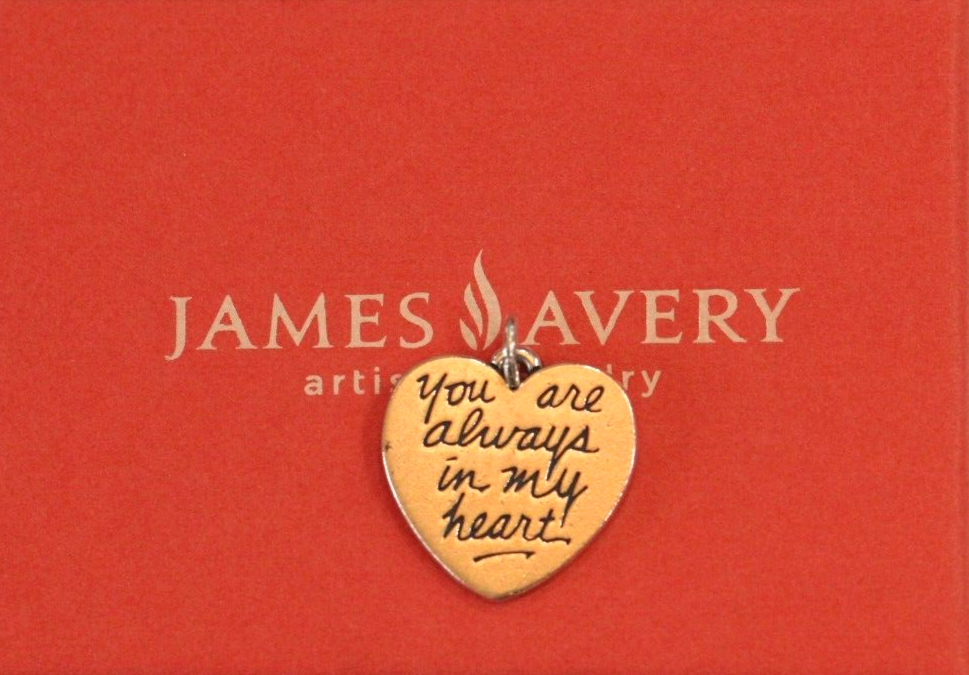 James Avery Sterling Silver Charm You are Always In My Heart