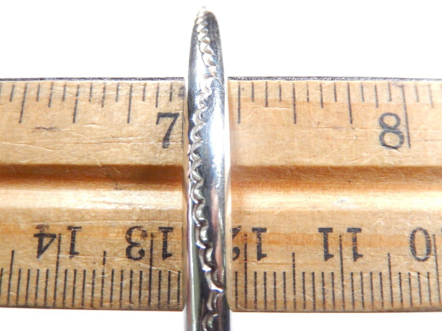 VINTAGE Native American TAHE .925 Sterling Silver Engraved Cuff Bracelet Stamped