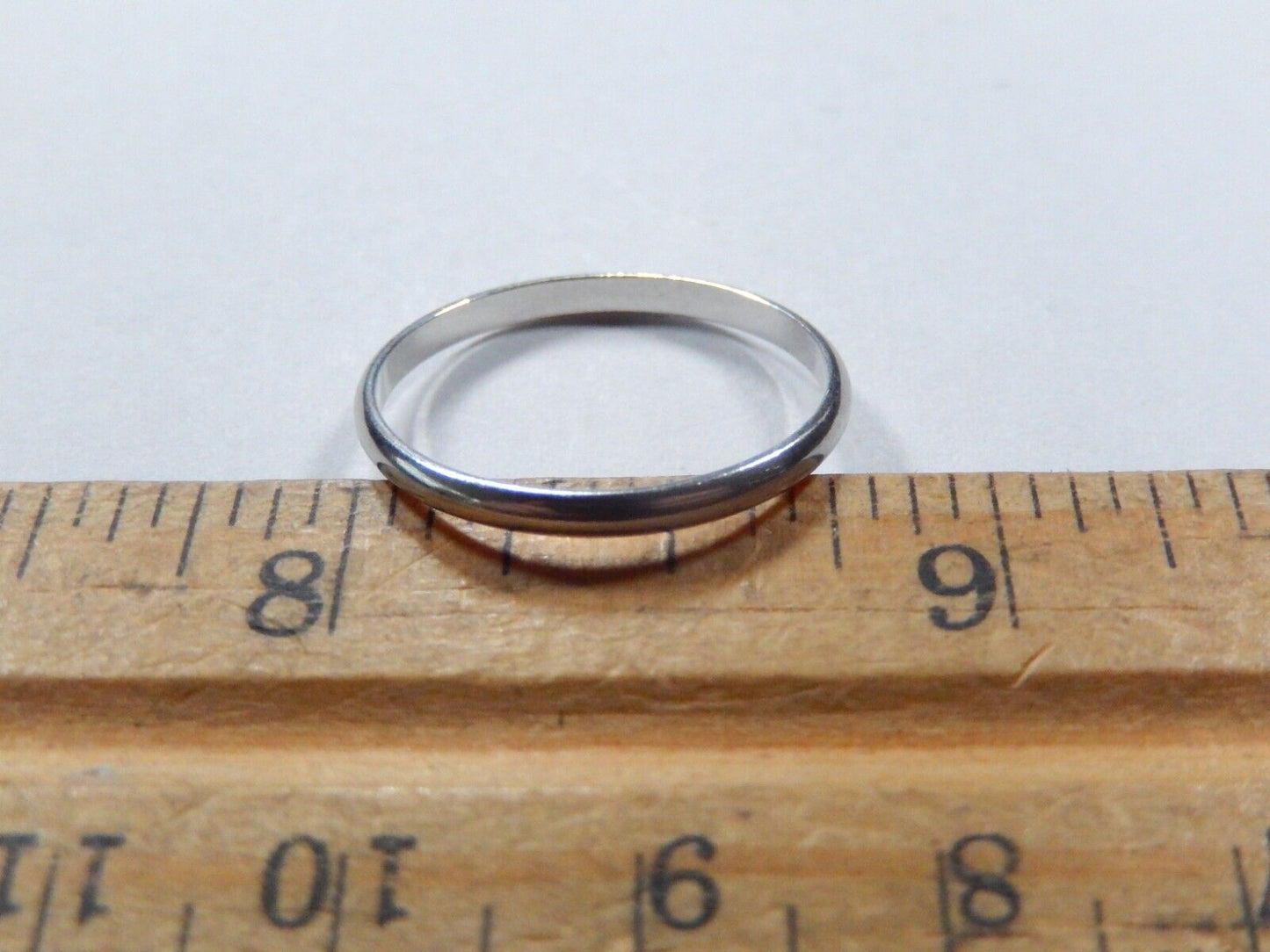 *VINTAGE* Sterling Silver Thick 2.00mm Wide Round Wedding Band Size 8.75