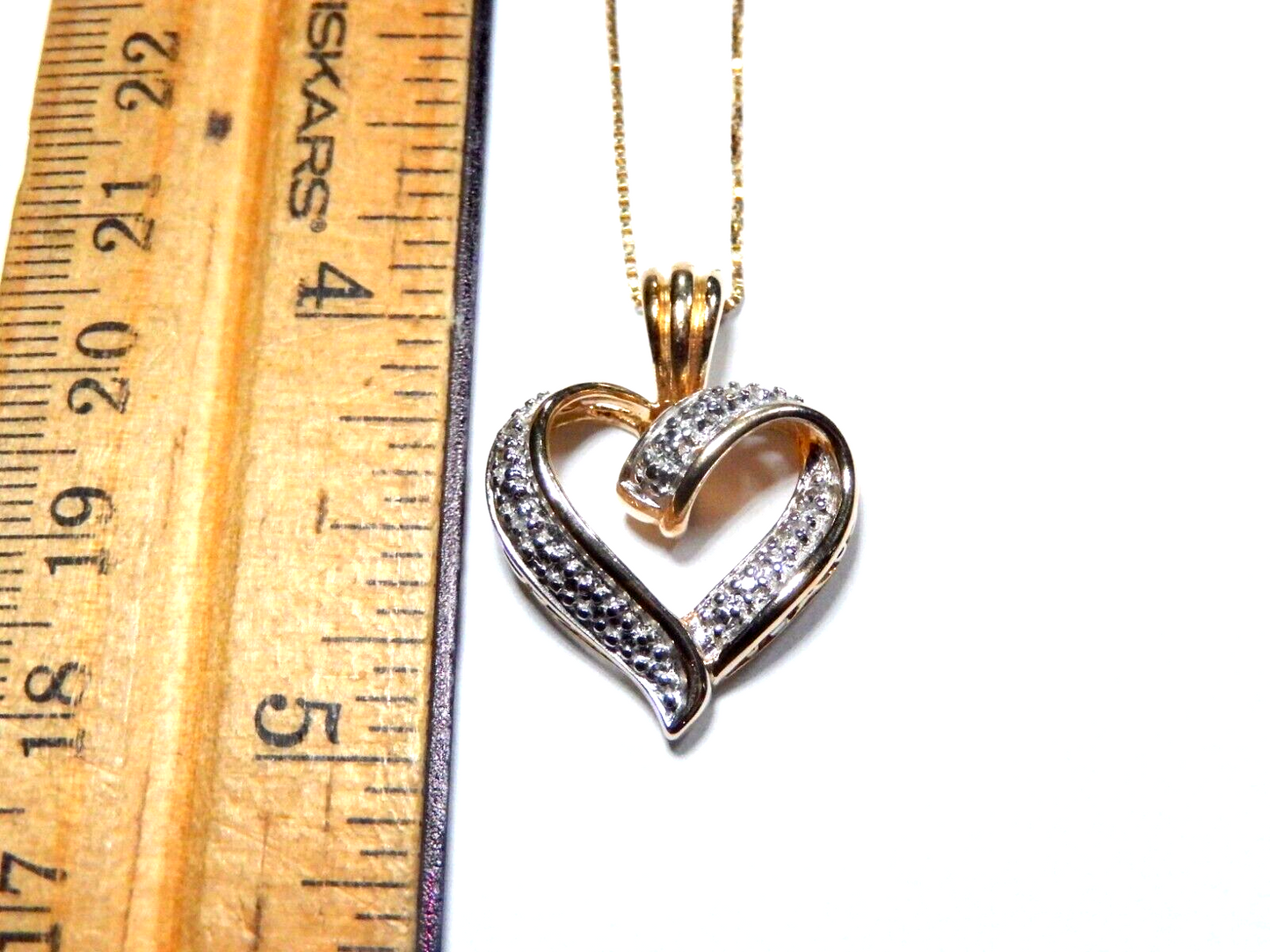 Gold Vermeil Ross Simons Diamond Heart Pendant With 18 Gold Vermeil Chain
