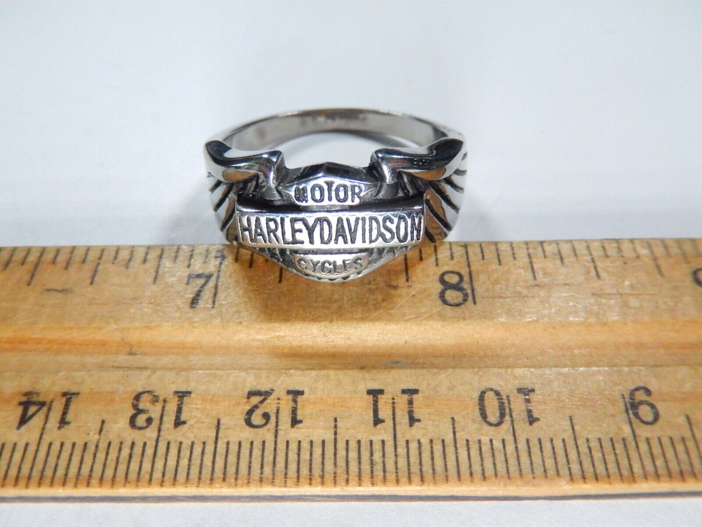 Stainless Steel Biker Ring Size 14.5