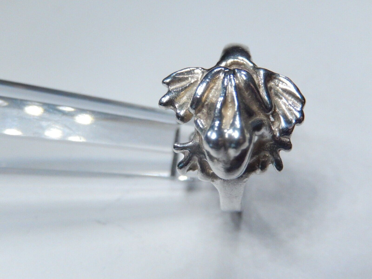 925 Sterling Silver Vintage Lucky Frog Ring Size 5.75