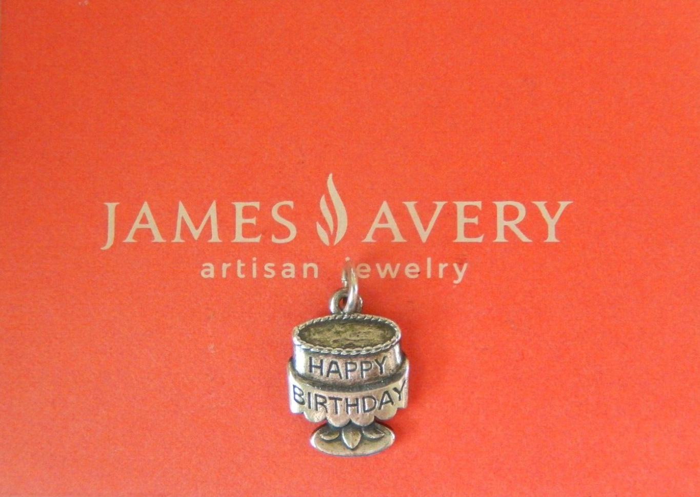 JAMES AVERY STERLING HAPPY BIRTHDAY CAKE CHARM #3331