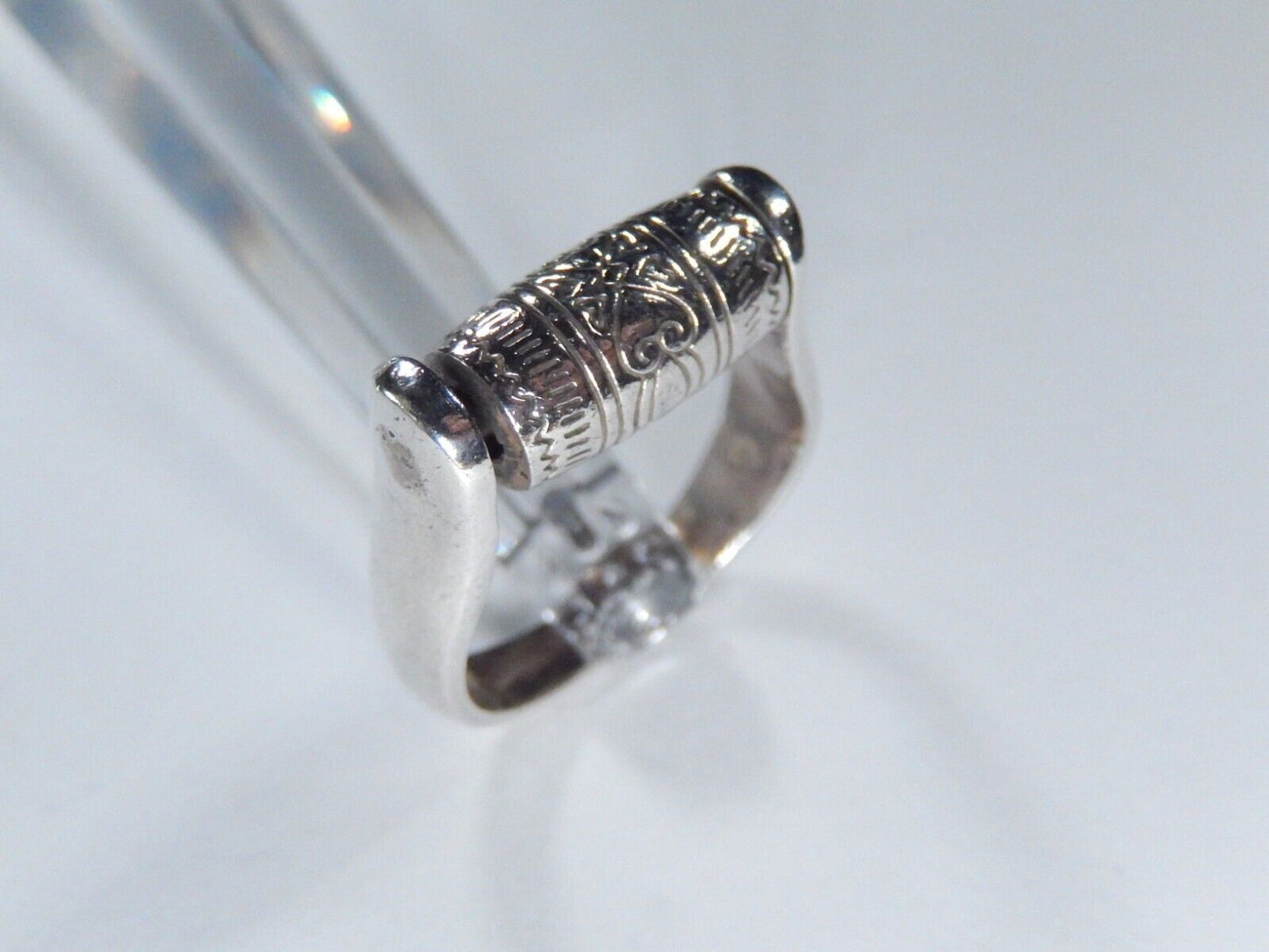 Rare Brighton Sayan Spinner Roller Sterling Silver 925 Hearts Scroll Ring Sz 8.5