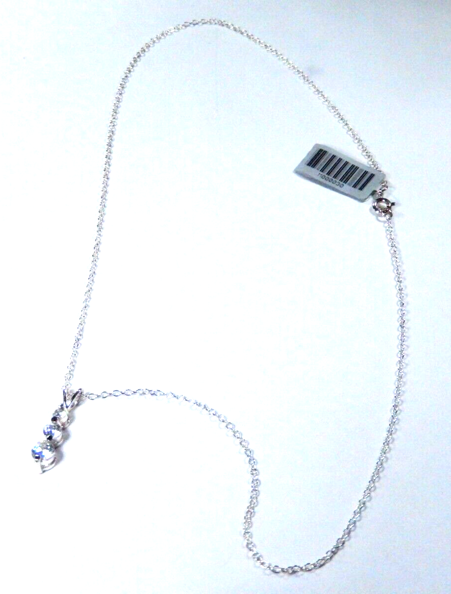 Sterling Silver .85CT CZ Past Present Future Pendant w/18" Chain