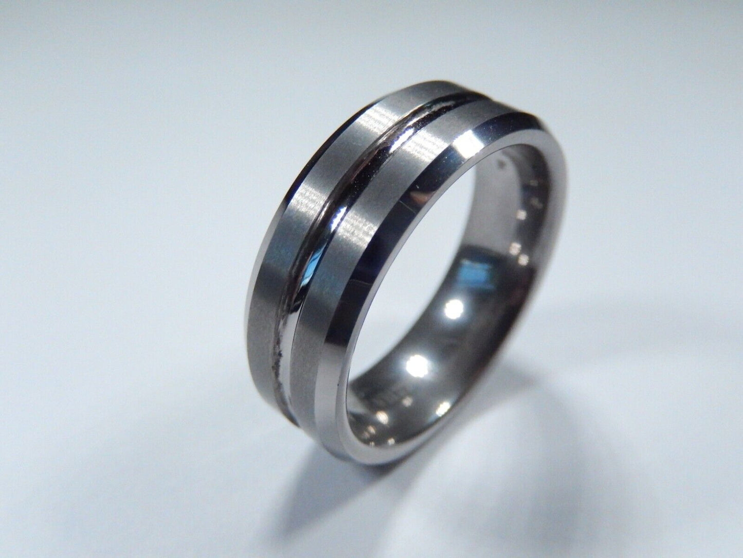 *NEW* 8mm TUNGSTEN CARBIDE Gray Brushed Finish COMFORT FIT WEDDING BAND  SZ 7