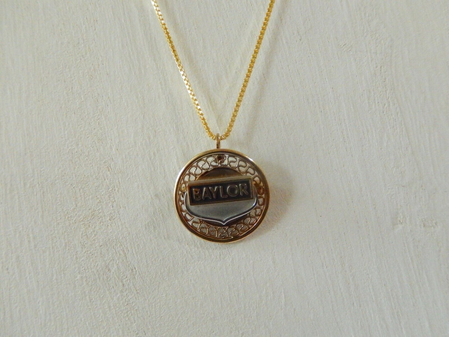 Vintage Baylor Gold Filled Pin or Pendant w/18" Vermeil Sterling Chain