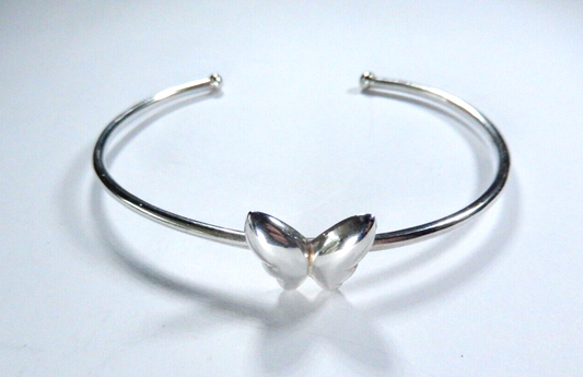 *VINTAGE*  STERLING SILVER BUTTERFLY BRACELET CUFF