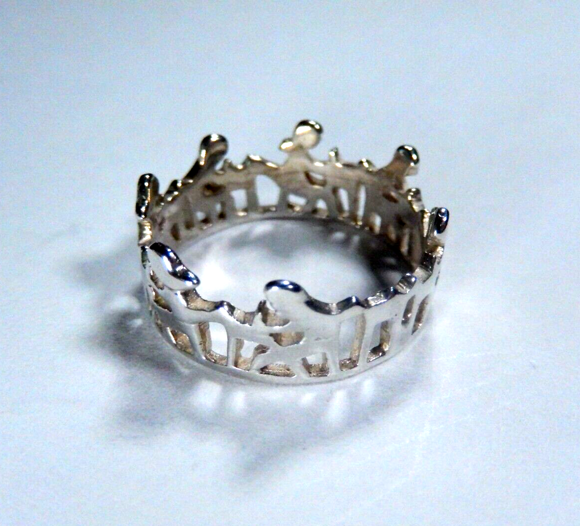 *VINTAGE*  SCHOOL DAYS CHILDREN SITTING AT THEIR DESK BAND RING Sz 6.5