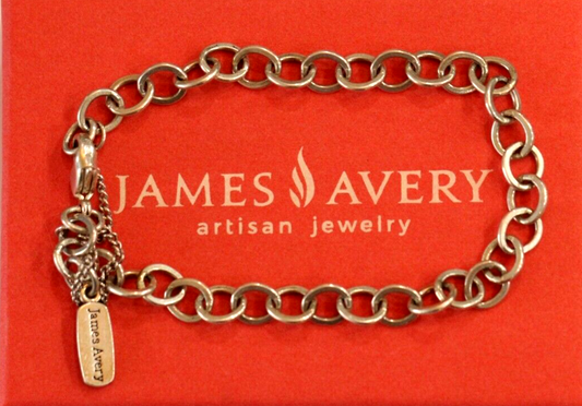 James Avery Forged Link Charm Bracelet - Sterling Silver, Size Medium