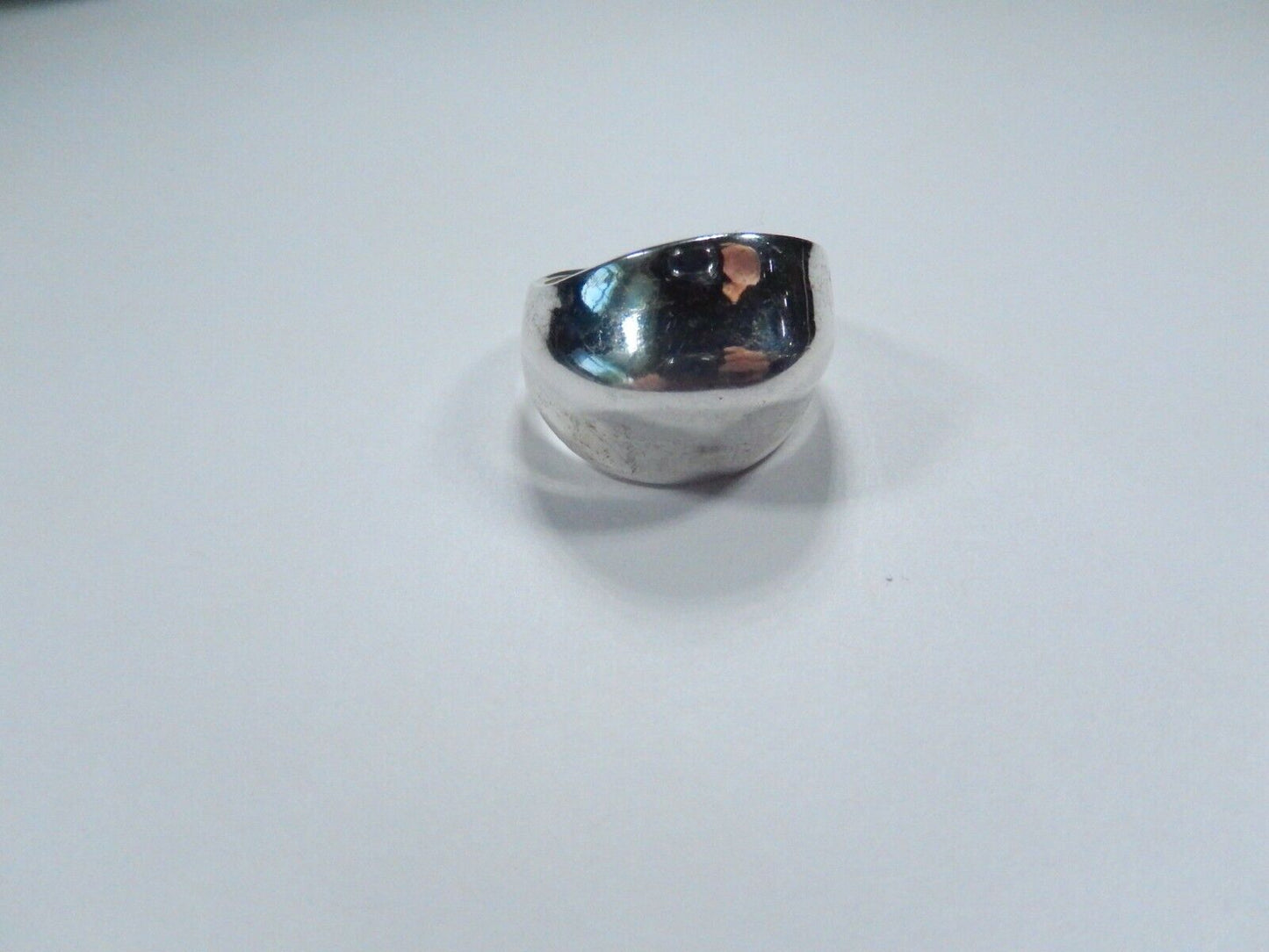 *VINTAGE* 925 Sterling Silver Modernist Dome Ring Size 6.75