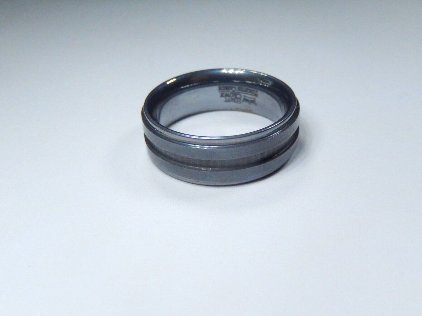 Gray Tungsten Carbide 8mm Comfort Fit Wedding Band Ring Size 9.75