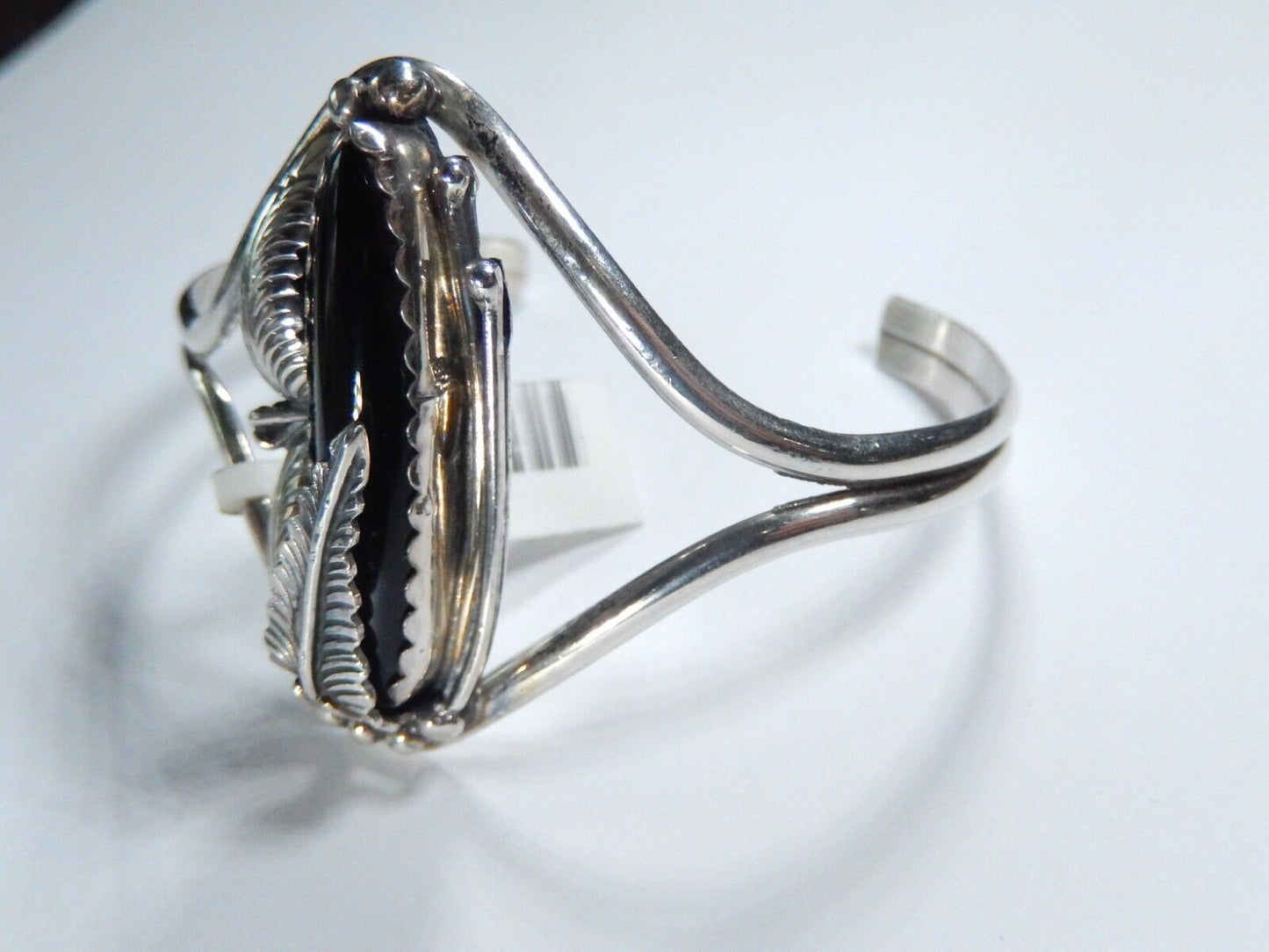 *VINTAGE*  Signed H. SLIM Navajo Native American Cuff Bracelet Sterling Silver