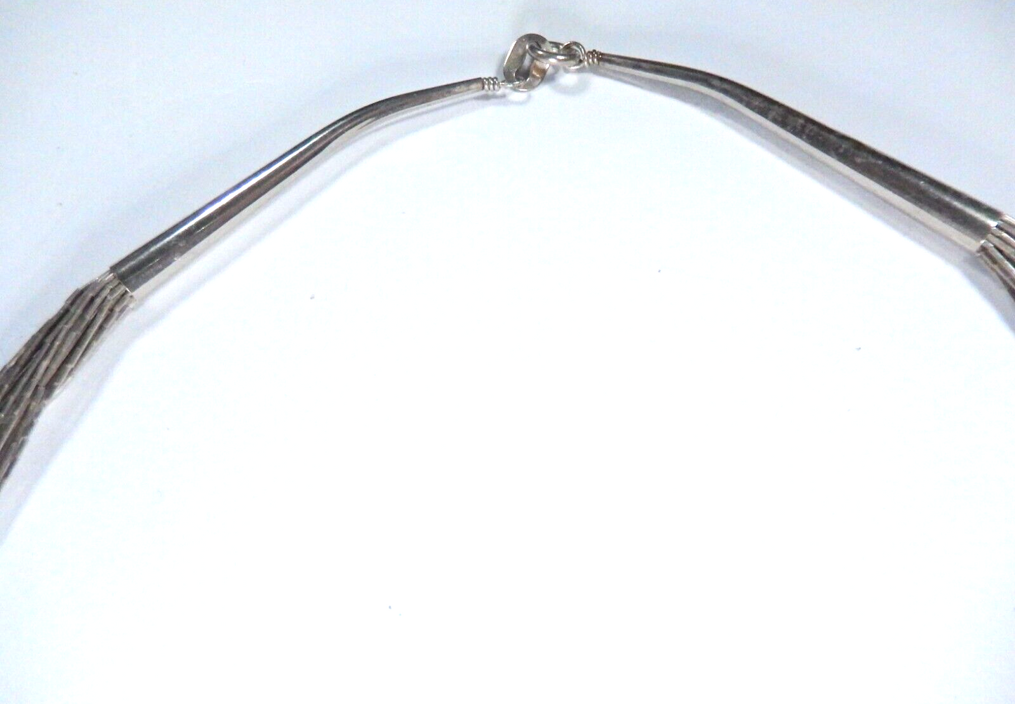 VINTAGE~NATIVE AMERICAN LIQUID STERLING 925 NECKLACE~25 Strand~34 GRAMS~24" LONG